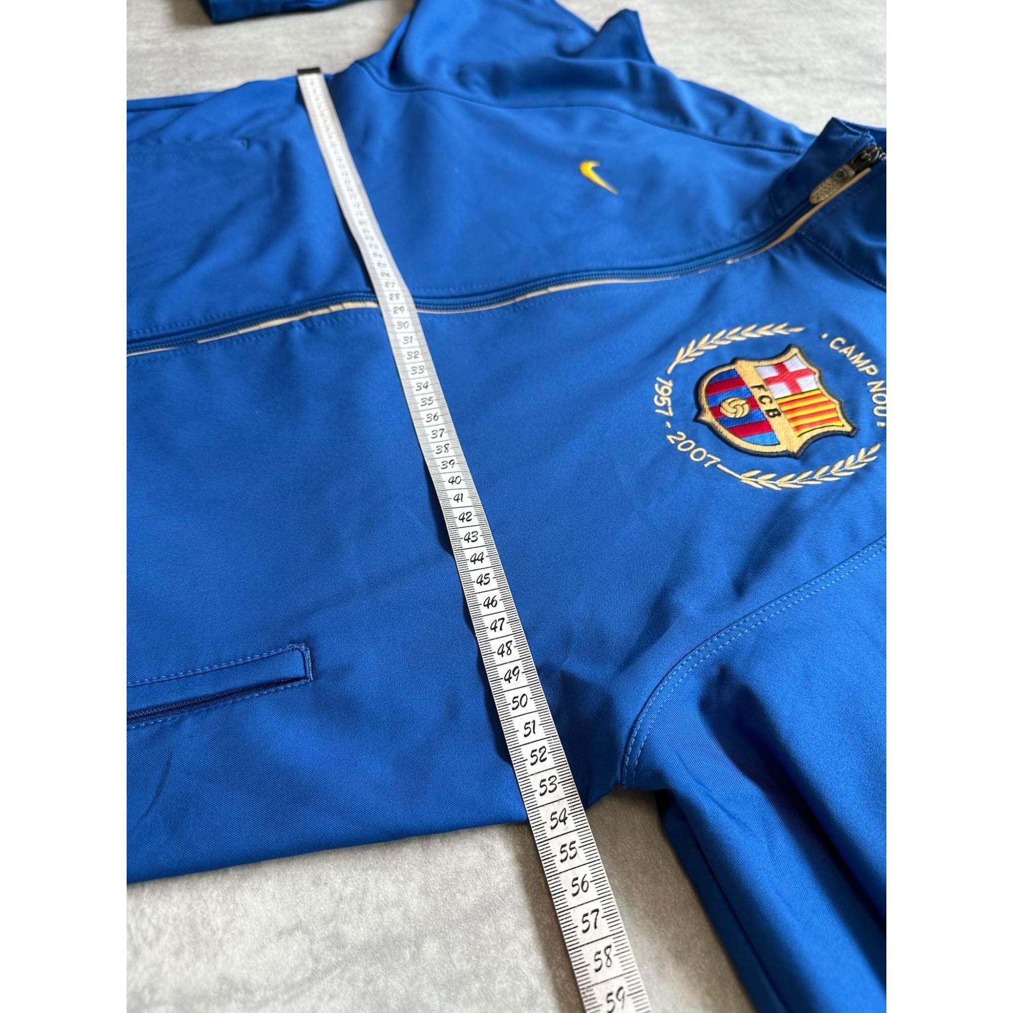 Nike FC Barcelona Full Zip Polyester Jacket Football Soccer Mens
