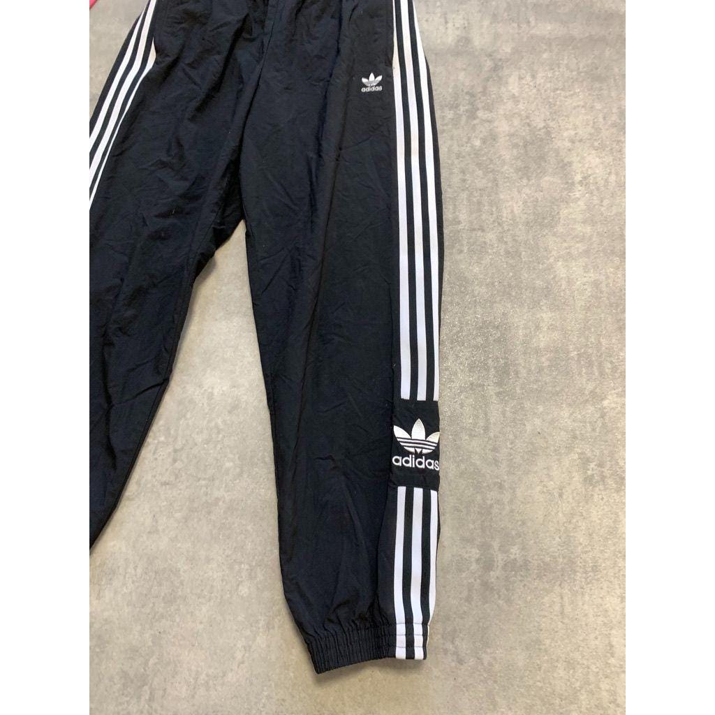 Adidas Nylon 3 Three Stripes Joggers Pant Trousers Womens Size 38