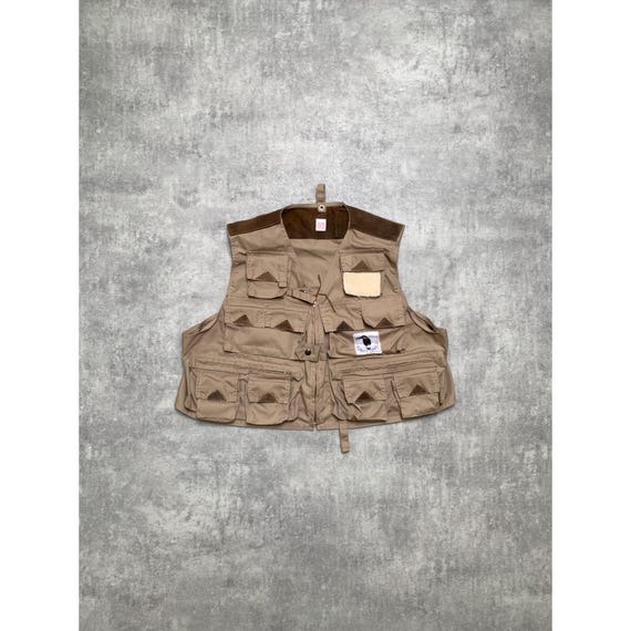 Gilet De Pêche Vintage CatchMaster Taille XL - Beige, Fabriqué à Hong Kong, Parfait Pour Les Passionés
