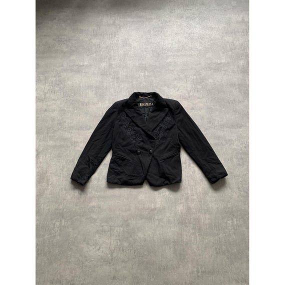 Escada ジャケット ブラック 40 Escada jacket black wool silk 40