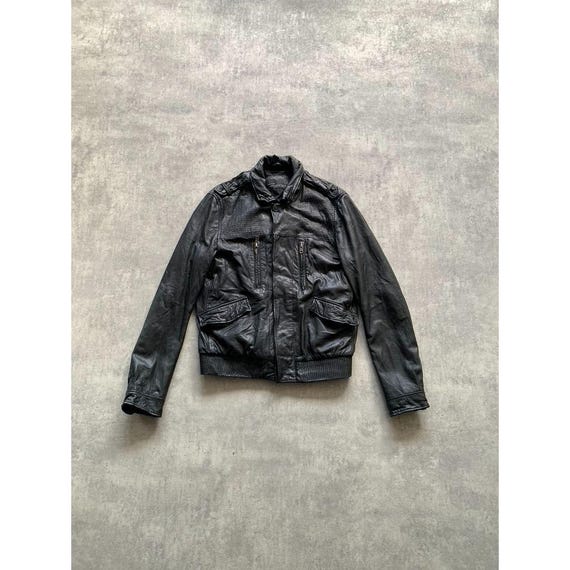 良品　ALLSAINTS SPITALFIELDS　シープ　レザージャケット　黒 Allsaints Spitalfields Mens Leather Jacket Size L Black - Etsy UK