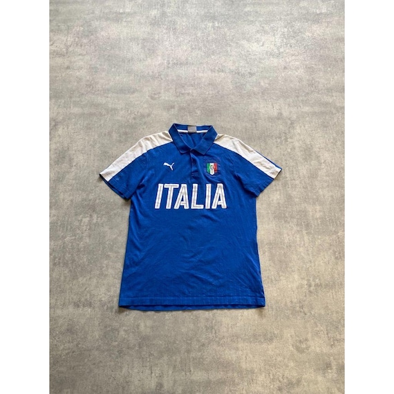 PUMA ITALIA  Game Tシャツ Puma Italy Football Soccer T-shirt Jersey Mens Size M Blue - Etsy