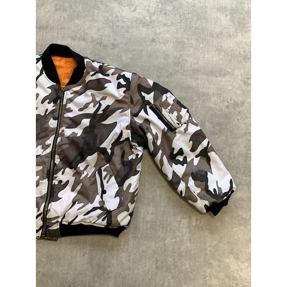 と*ら様 VELVET CAMO reversible MA-1jacket Camouflage MA 1 Miliraty Mens Bomber Jacket Reversible Size XL