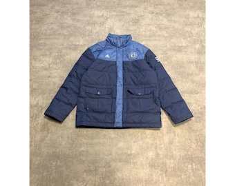 Adidas Schnürsenkel Jacke Herren Größe XL blau gedämpft