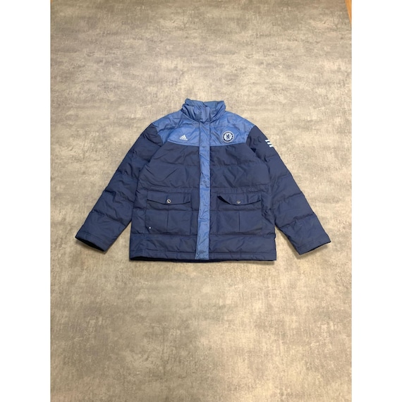 Adidas Chelsea Football Soccer Puffer Jacket Mens Size XL Blue - Etsy