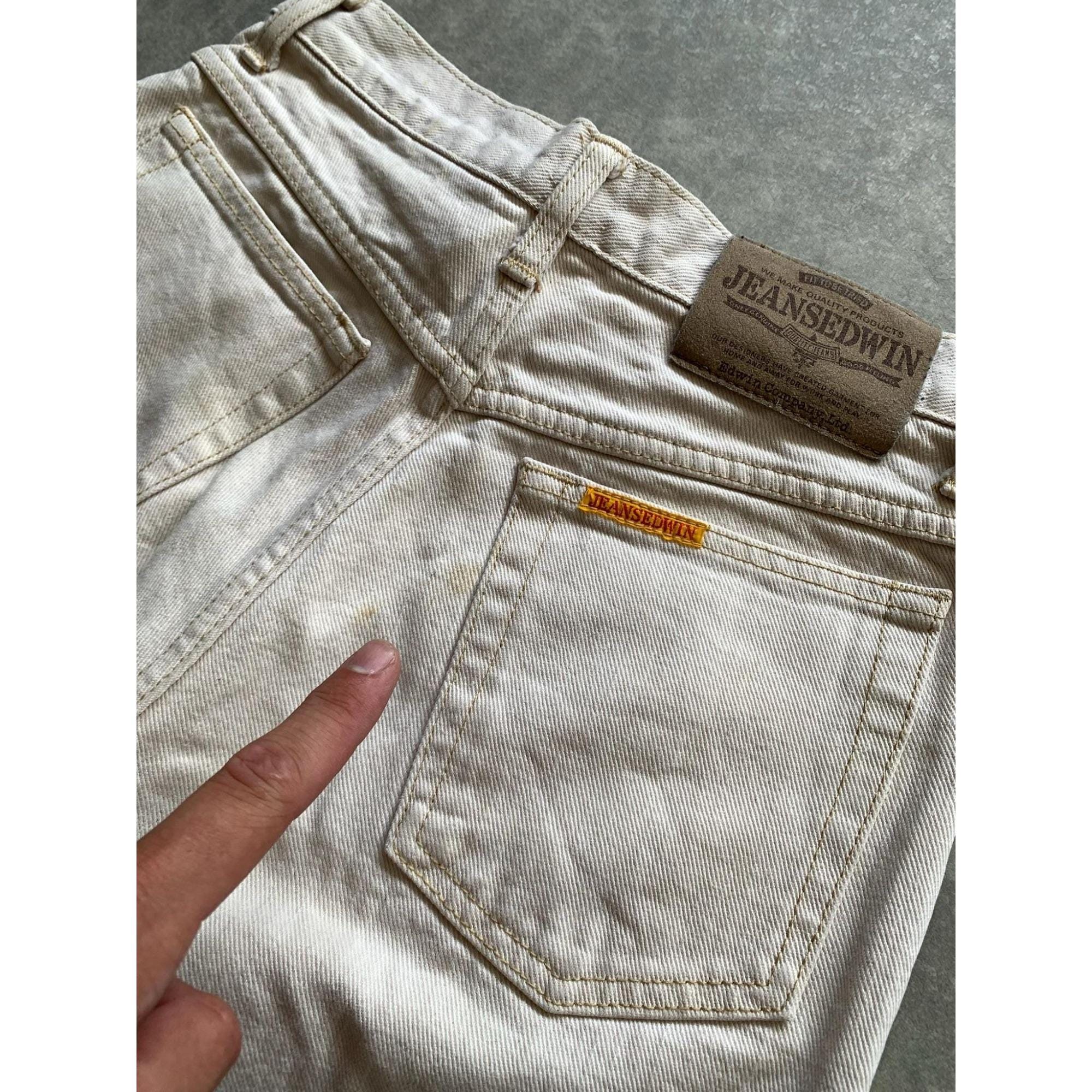 Vintage Edwin International Jeans Made in Japan Beige Newton Slim