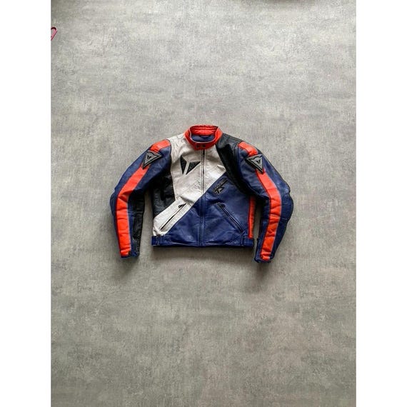 Dainese Leather Multicolor Moto Jacket Mens Size 48 - Etsy