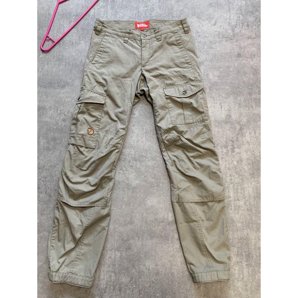 Fjallraven G1000 Womens Trousers Pant Size 36 Beige Green Khaki