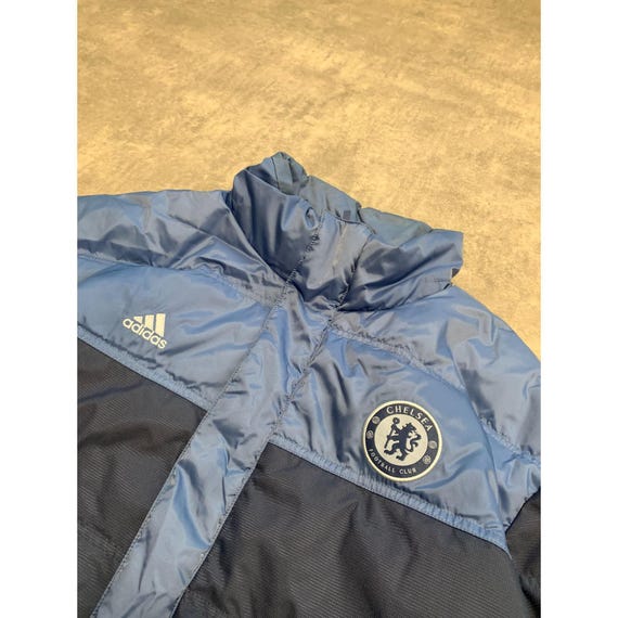 Adidas Chelsea Football Soccer Puffer Jacket Mens Size XL Blue - Etsy
