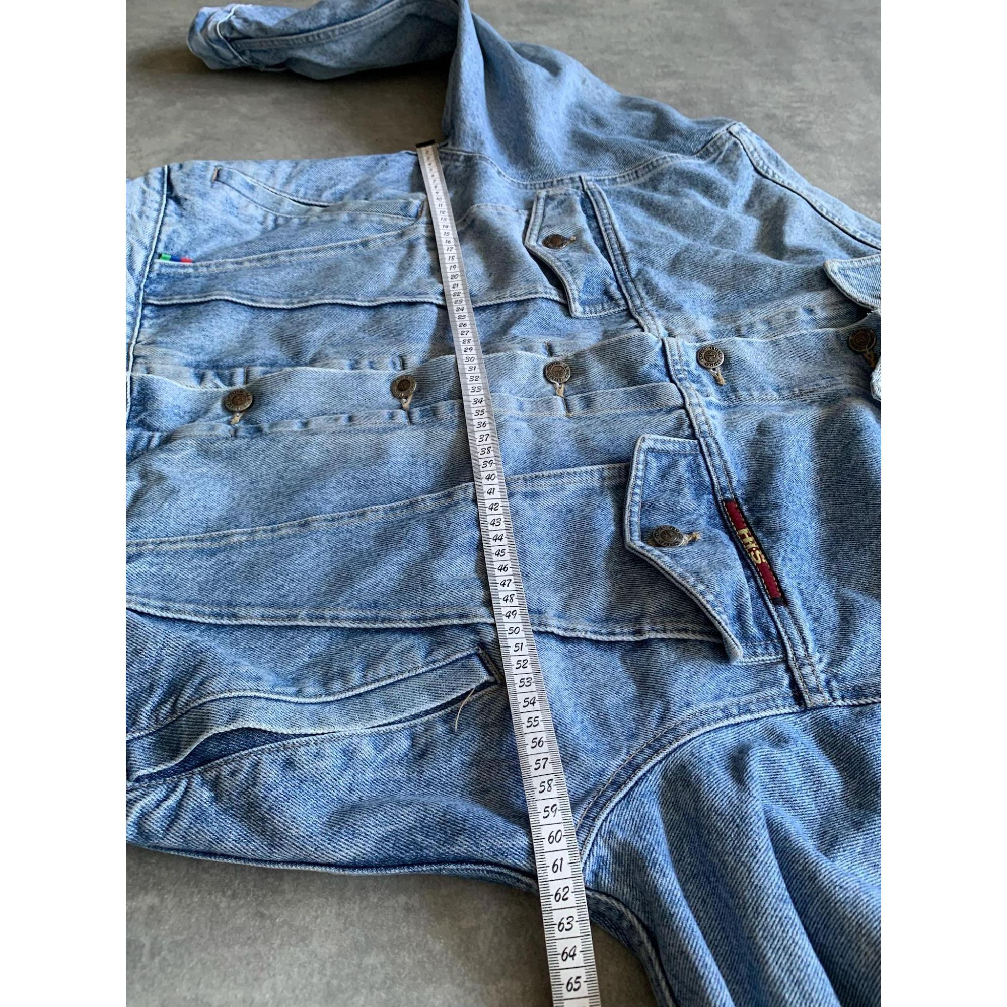 HIS Henry Siegel H I S Denim Jeans Jacket Blue Size L Unisex