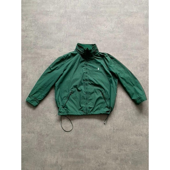 Polo Ralph Lauren Full Zip Mens Green Jacket With Hood Size Xxl