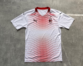 Puma ACM Milan dry cell jersey t-shirt football soccer mens size M white red
