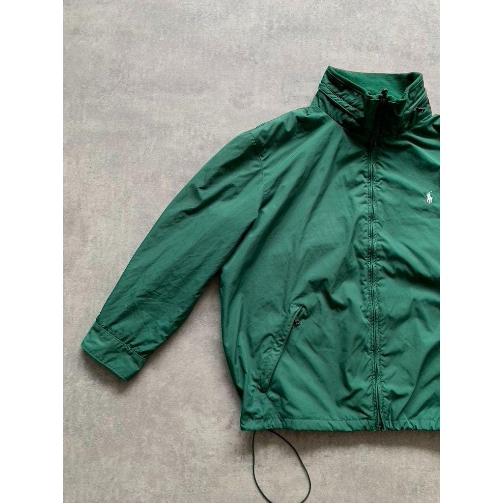 Polo Ralph Lauren Full Zip Mens Green Jacket With Hood Size Xxl