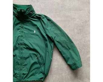 Polo Ralph Lauren Full Zip Mens Green Jacket With Hood Size Xxl