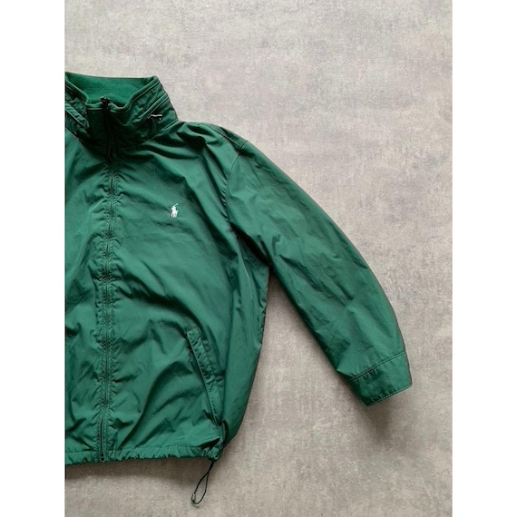 Polo Ralph Lauren グリーン ジャケット Polo Ralph Lauren Full Zip Mens Green Jacket With Hood Size Xxl