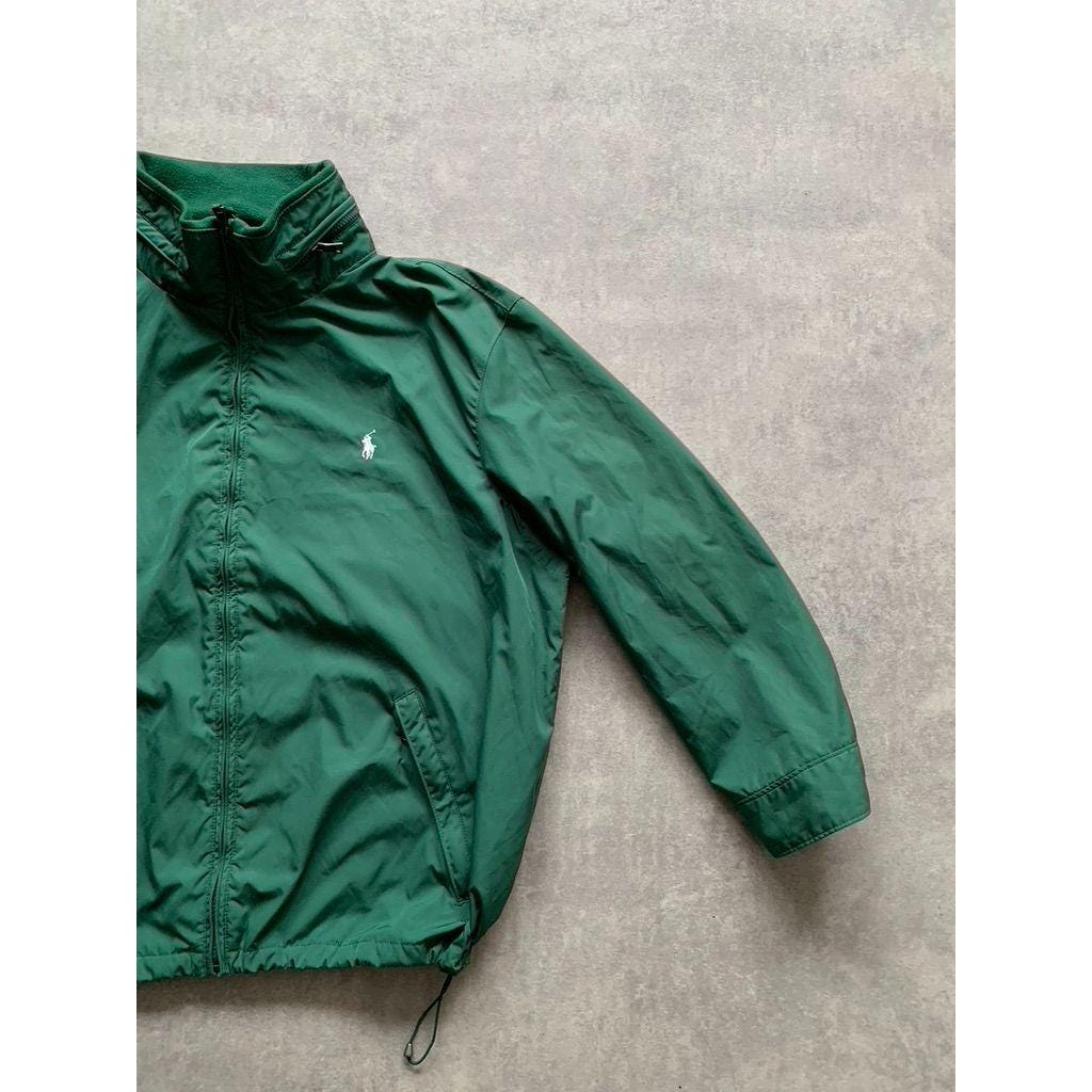 Polo by Ralph Lauren グリーンジャケット XXL Polo Ralph Lauren Full Zip Mens Green Jacket With Hood Size Xxl