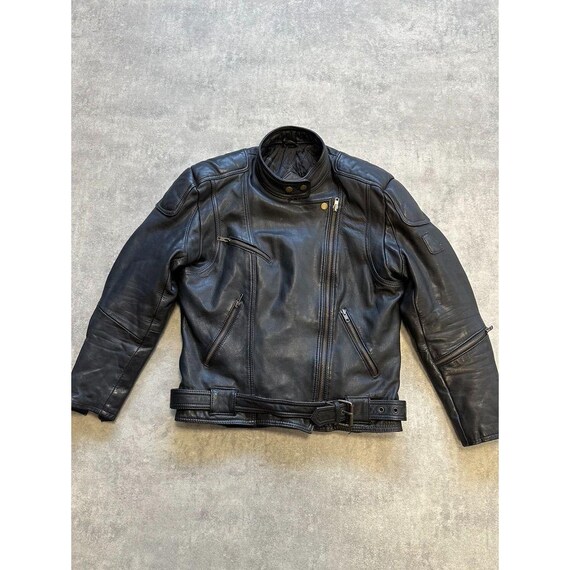Krawehl Leder Real Leather Motorcycle Moto Jacket Size 42 Mens