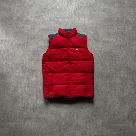 red and white nike vest