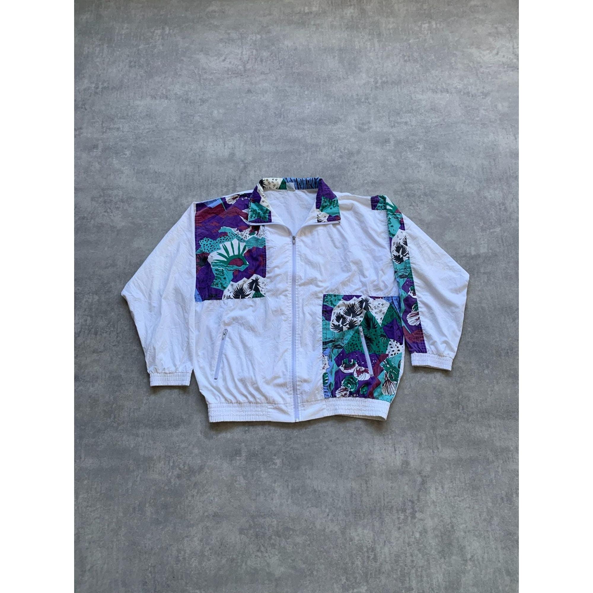 Shamp Jeantex Unisex Vintage Zip Light Track Jacket Windstopper