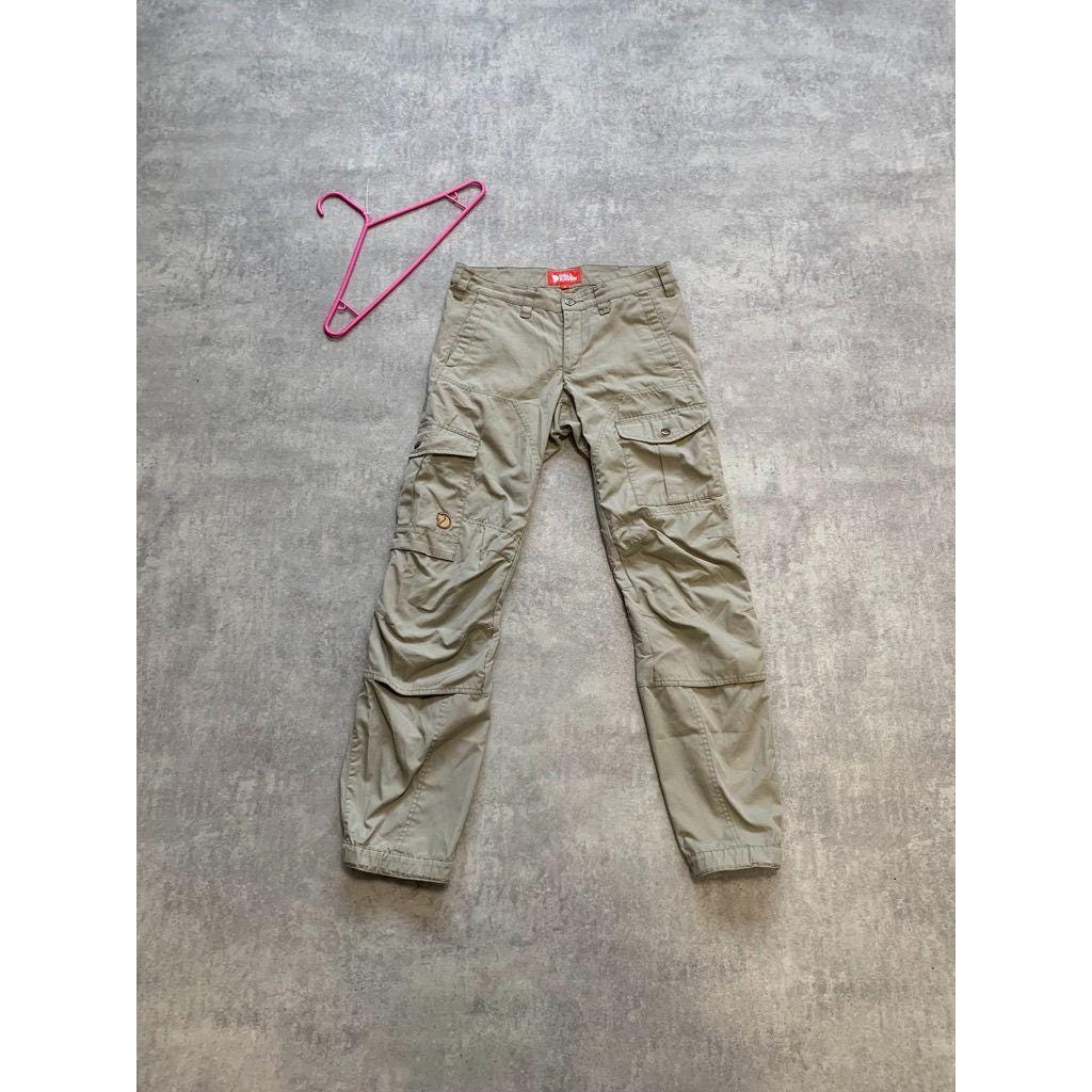 Fjallraven G1000 Womens Trousers Pant Size 36 Beige Green Khaki