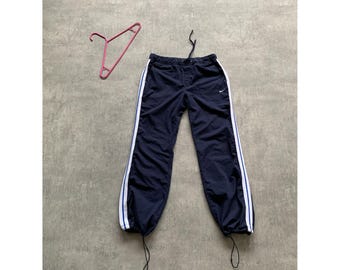 Nike womens track pant trousers joggers mens size M navy blue