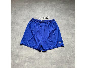 adidas polyester mens shorts size XL blue