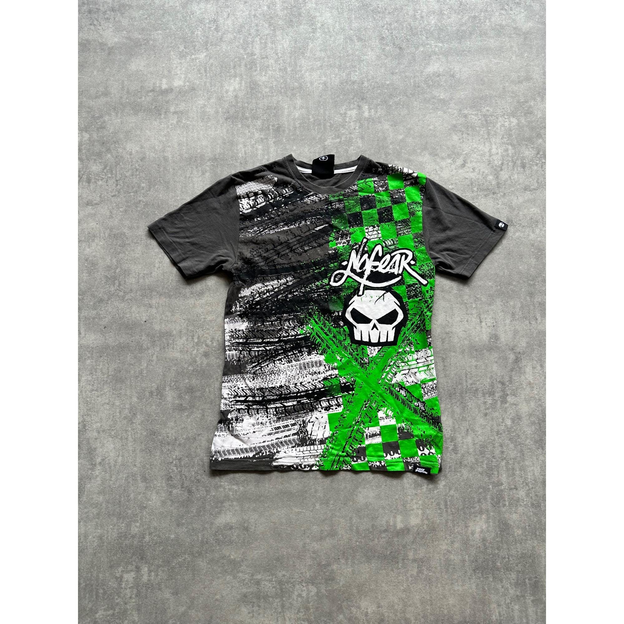 No Fear T-shirt Mens Size S Grey Green - Etsy
