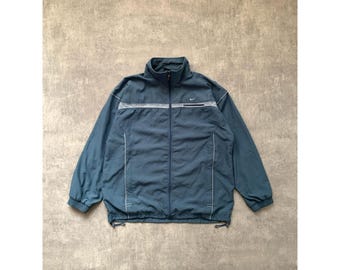 Nike light zip jacket windstopper windbreaker size XL blue
