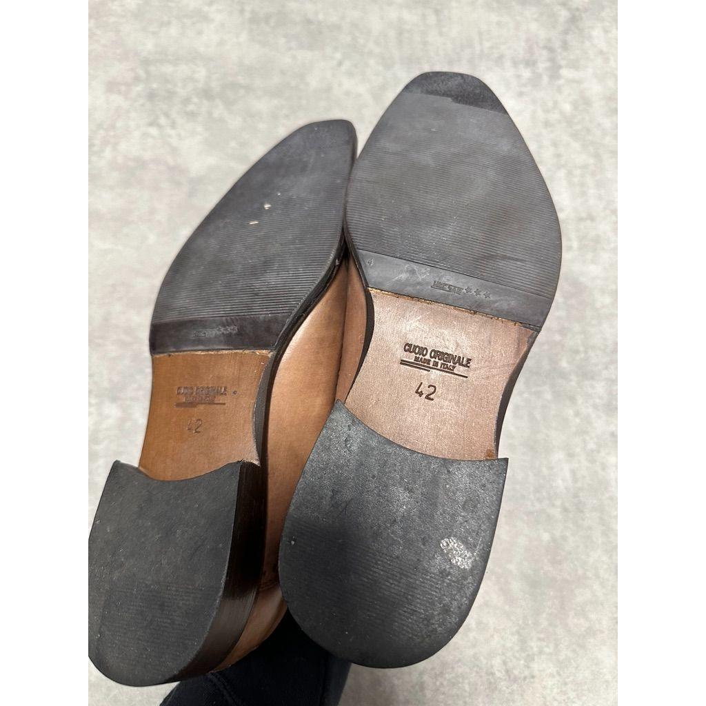 Mercedes Benz Leather Shoes Size 42 Brown Derby Style - Etsy display picture 2
