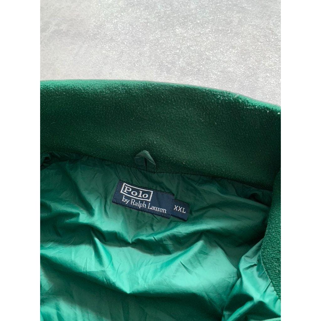Polo Ralph Lauren Full Zip Mens Green Jacket With Hood Size Xxl