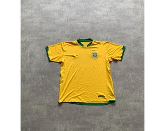 Maglia da calcio Nike CBF Brasile taglia XL gialla da uomo 2000-2002