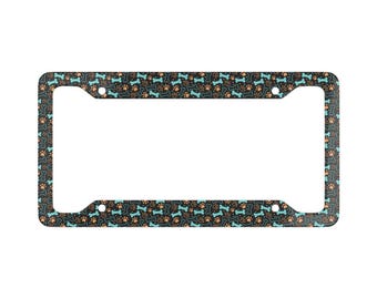 Cute Dog-Themed License Plate Frame for Pet Lovers, Dog Owner Gift, Fun Car Accessory, Memorable Pet Gift, Personalized Dog Frame