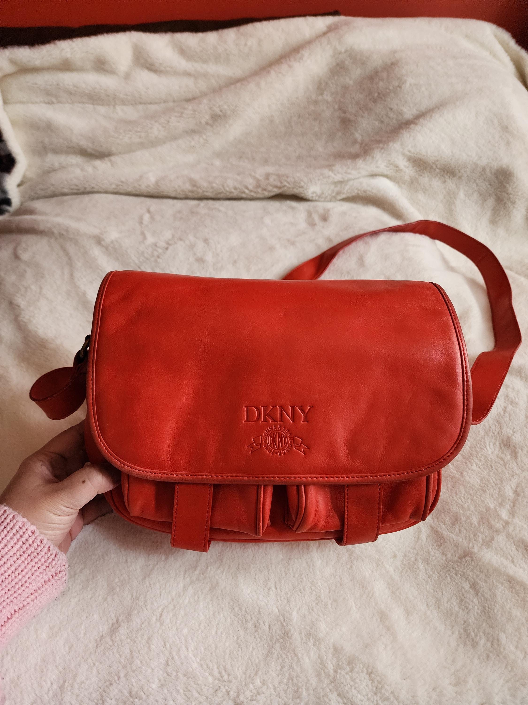 Vintage Dkny Leather Bag - Etsy