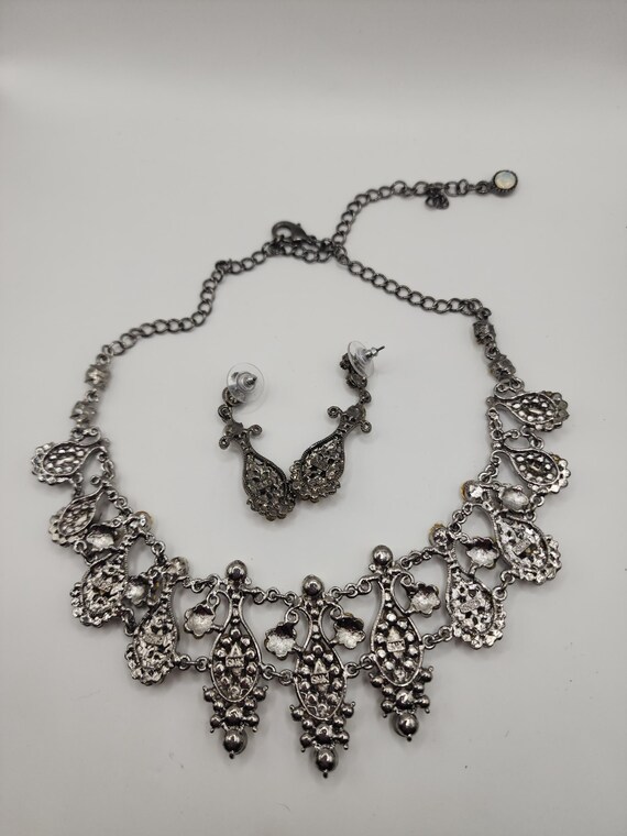 Stunning Statement Piece Yellow Crystal Faux Ambe… - image 4