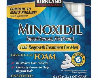 Kirkland Hair Regrowth Treatment 5% Minoxidil Foam for Men - 6 Months Supply Expires 09/2026
