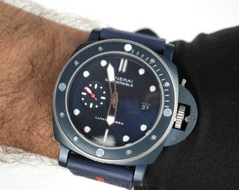 Velore Luxury Minimalist Men’s Watch – Stainless Steel Case & Blue Leather Strap | Elegant Timeless Gift