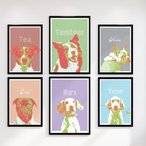 Aangepaste huisdierportretten gepersonaliseerd op basis van de foto van je huisdier, gif huisdier gedenkteken, hondenportret, huisdier kunst tekening huisdier, digitale download