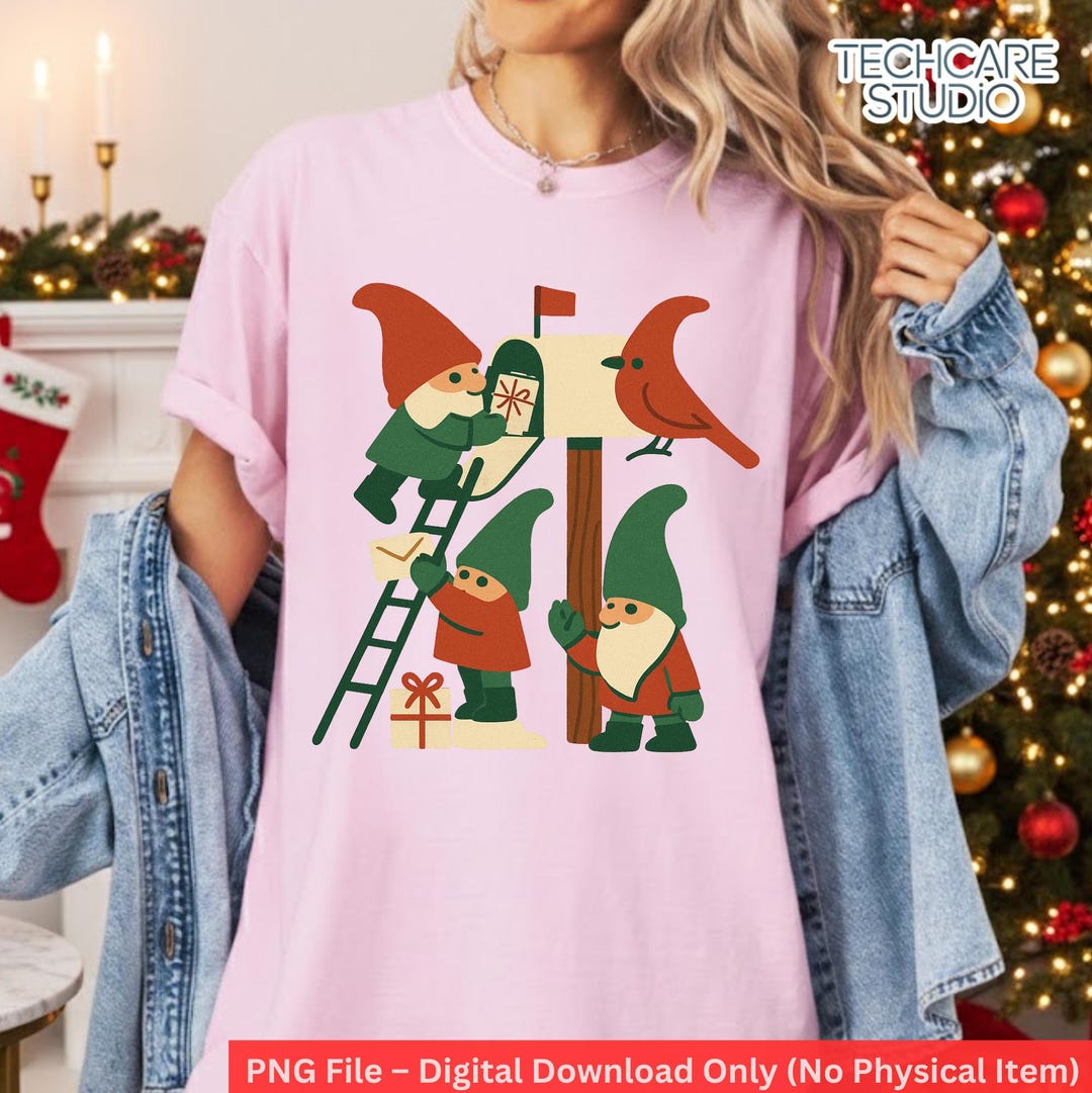 Christmas Gnomes Mail Delivery PNG | Cardinal, Mailbox Gifts Holiday ...