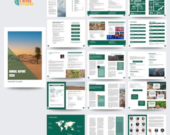 Annual Report 2026  | Canva Template | Launch Price | Ready-to-Use NGO Report | Environmental Impact