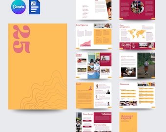 Annual NGO Report Template | Non-Profit | Editable Canva | Charity, Sustainability, Impact Report