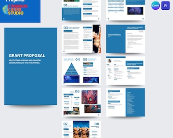 Digital Product | Grant Proposal Template editable Canva |  Nonprofit Template | Funding Application