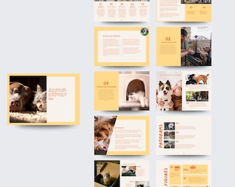 Animal Shelter Annual Report Template | Nonprofit Canva Design | 30 Pages