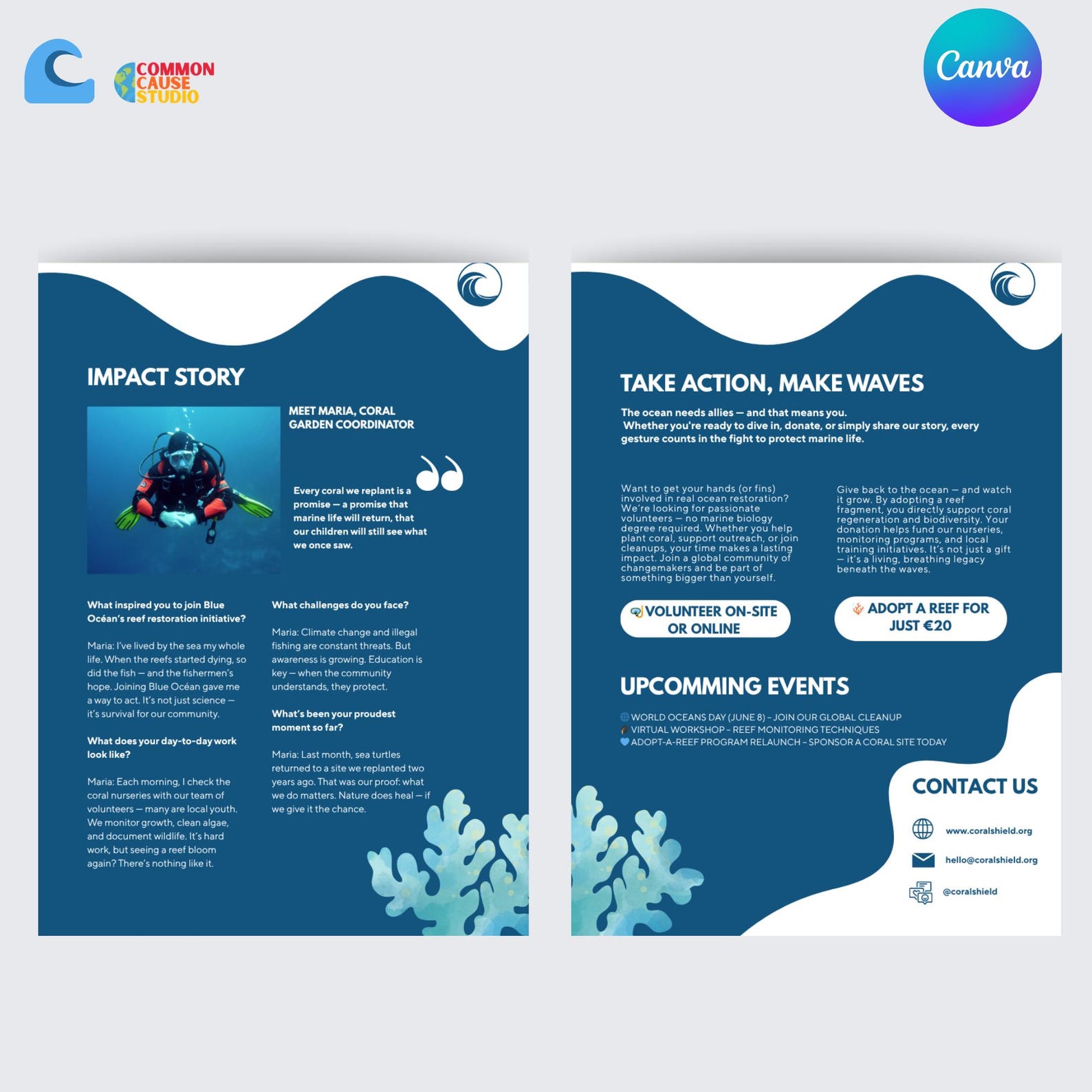 Nonprofit Newsletter Template for Environmental Impact - Etsy