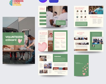Digital Product | Volunteer Onboarding Template for Nonprofits | Editable Canva and Word Guide for Charity Community