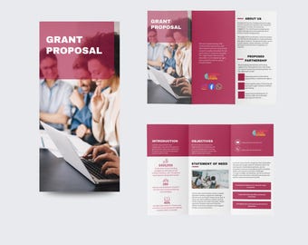 Digital product | Grant Proposal Canva Template | Nonprofit Funding Brochure | Editable online