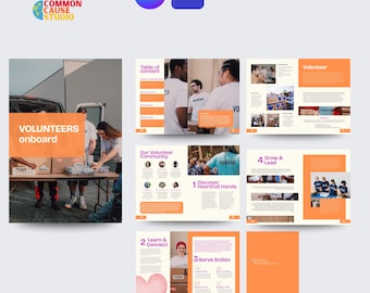 Digital Product | Volunteer Onboarding Template for Nonprofits | Editable Canva word Charity Community