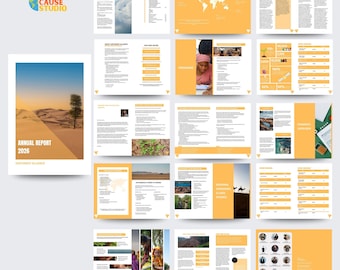 NGO Annual Report Template | Climate Impact, Sustainability (PDF Download)