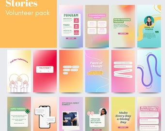 Stories ig | Volunteer Campaign Template | Editable Recruitment Template | Instagram Facebook LinkedIn