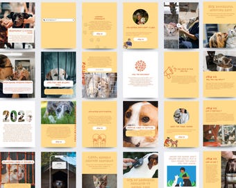 Animal Shelter Social Media Campaign Templates | Inspire Adoption, Volunteering and Support | Digital Nonprofit Content