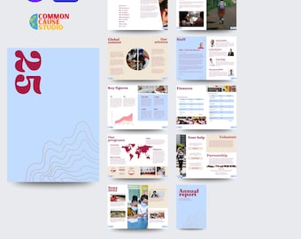 Annual NGO Report Template | Non-Profit | Editable Canva | Charity, Sustainability, Impact Report
